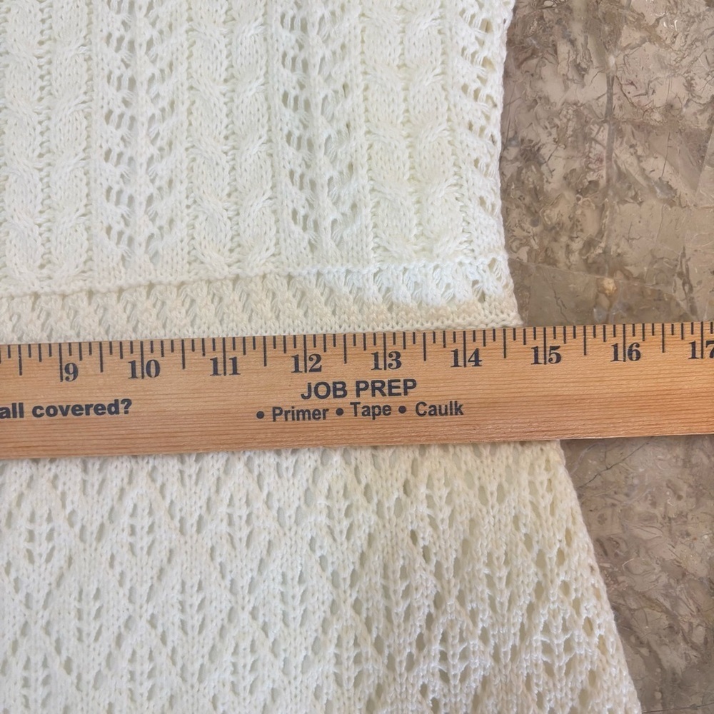 Taylor Ivory Crochet Knit Midi Cottagecore Dress – Size XL - Picture 10 of 13